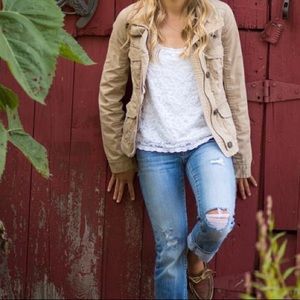 Abercrombie Tan Jacket Girls L